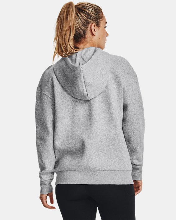 Women's UA Essential Fleece Full-Zip in Gray image number 1